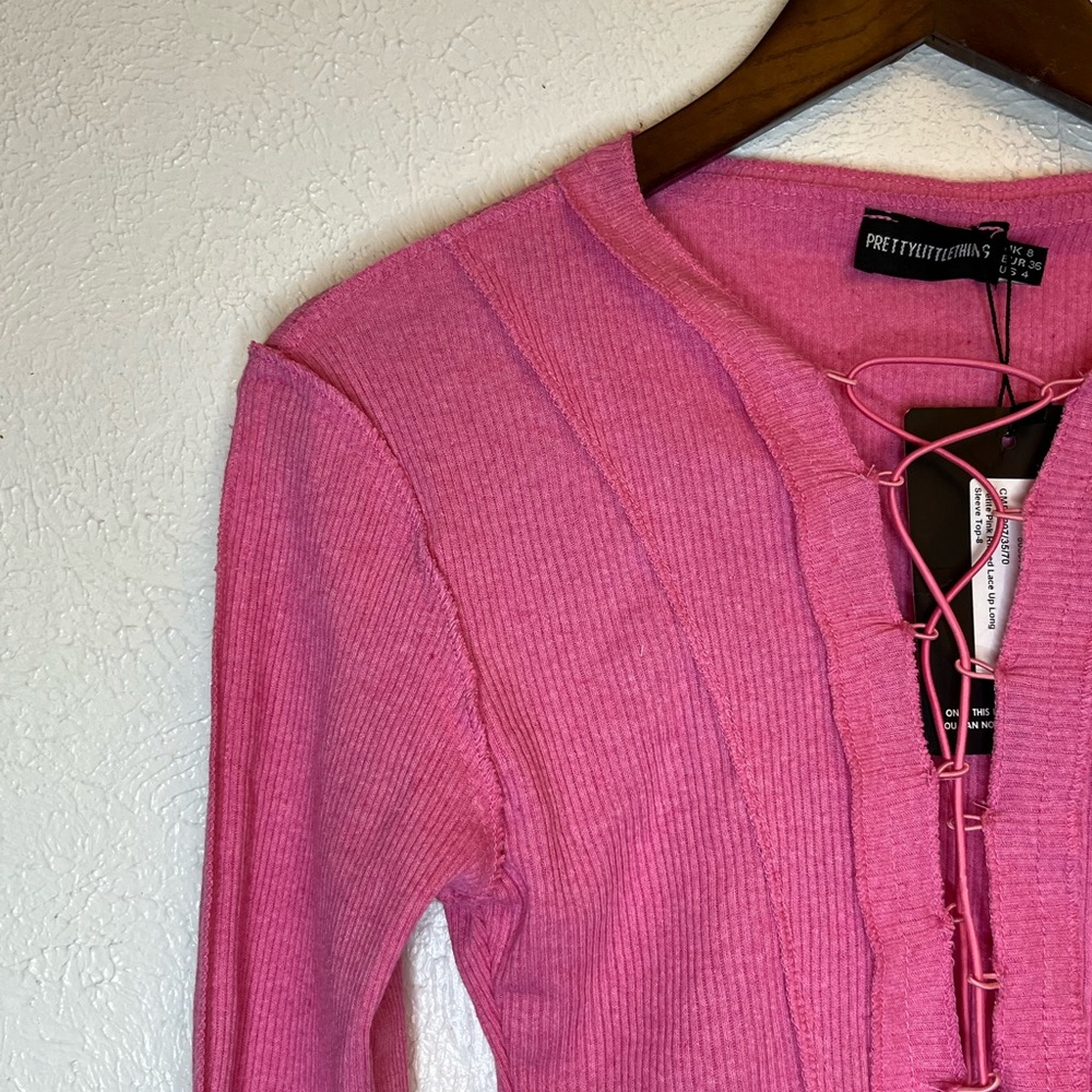 Pink PrettyLittleThing Crop
